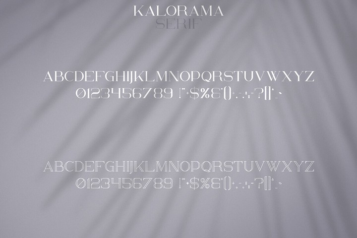 Ejemplo de fuente Kalorama Script